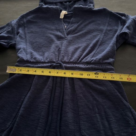 Anthropologie - Hoodie Sweatshirt Dress - RICH BLUE and Adorable - XS - Picture 3 of 6